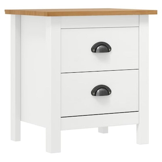 Vidaxl Κομοδίνα Hill Range 2 Τεμ Λευκά 46x35x49,5 Εκ Μασίφ Ξύλο Πεύκου image 3