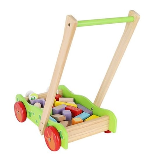 Ξύλινη Περπατούρα Με Τουβλάκια Πολύχρωμη, 43x26x36 Cm image 1