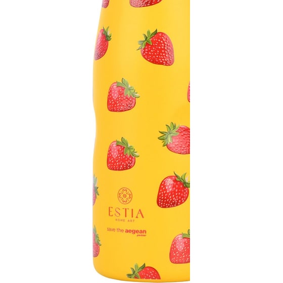 Μπουκάλι Θερμός Estia Home Art Travel Flask Save the Aegean Berry Bright 500ml image 1