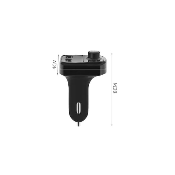 Πομπός Αυτοκινήτου Fm Transmitter, Mp3 Player, Φορτιστής Για Smartphones Με Usb Σε Μαύρο Χρώμα image 1
