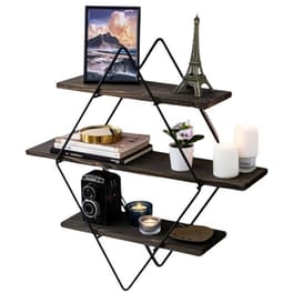 Ραφιέρα 24mall Gladiolo  από Μέταλλο/Ξύλο 60x15x40 cm - Ανθρακί/Μαύρο