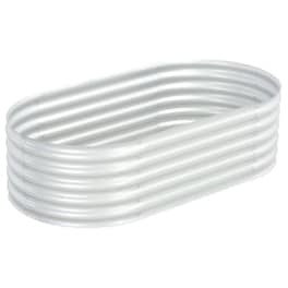 Vidaxl Ζαρντινιέρα Υπερυψωμένη Ασημί 160x80x44 Εκ. Γαλβανισμ. Χάλυβας