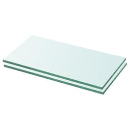 Ράφια Τοίχου VidaXL Πάνελ από Γυαλί 20x30 cm 2 Τμχ - Διάφανο