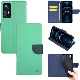 Θήκη Xiaomi Xiaomi 12/Xiaomi 12X 5G - Sonique Trend Book - Βεραμάν/ Σκούρο Μπλε