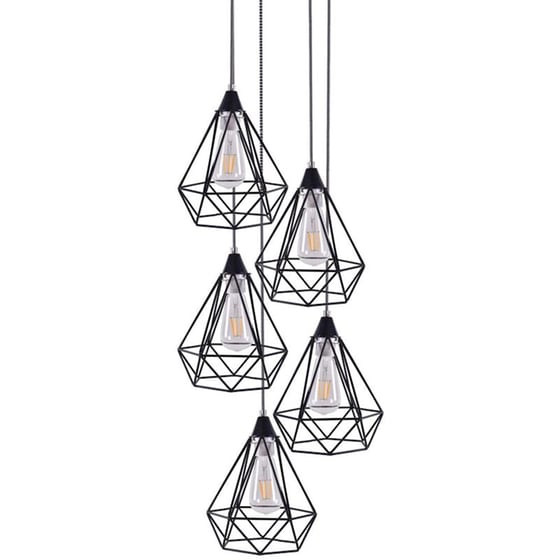 Φωτιστικό Οροφής Πολύφωτο Homelighting Mila 77-4349 Μεταλλικό - Μαύρο image 0