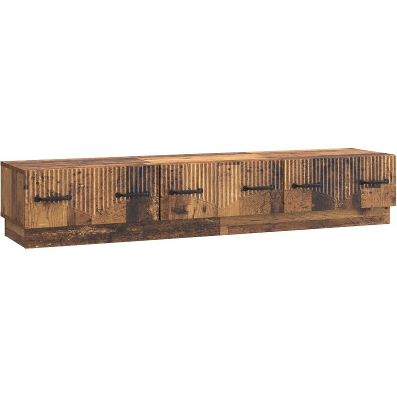 Έπιπλο Τηλεόρασης VidaXL με Συρτάρι 147x34.5x27 cm - Παλαιωμένο Ξύλο