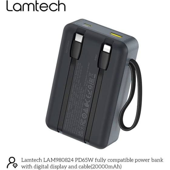 Powerbank Lamtech LAM980824 20.000 mAh 65W - Blue image 4