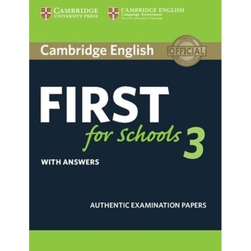 Cambridge English First for Schools 3 Students Book with Answers