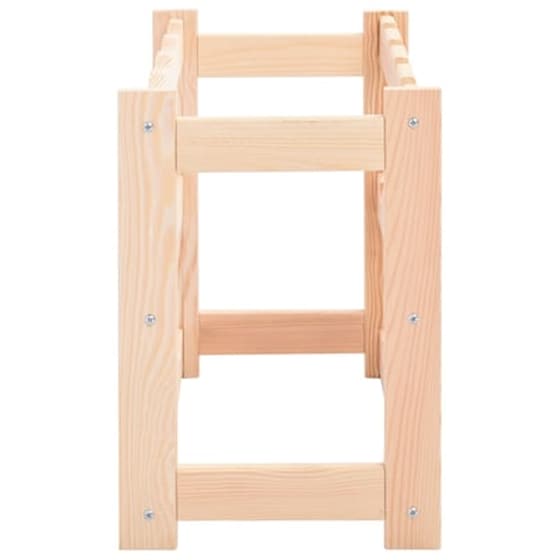 Ραφιέρα/Σταντ Κρασιών Vidaxl Από Μασίφ Ξύλο Πεύκου Για 12 Φιάλες - Φυσικό Χρώμα Ξύλου image 3