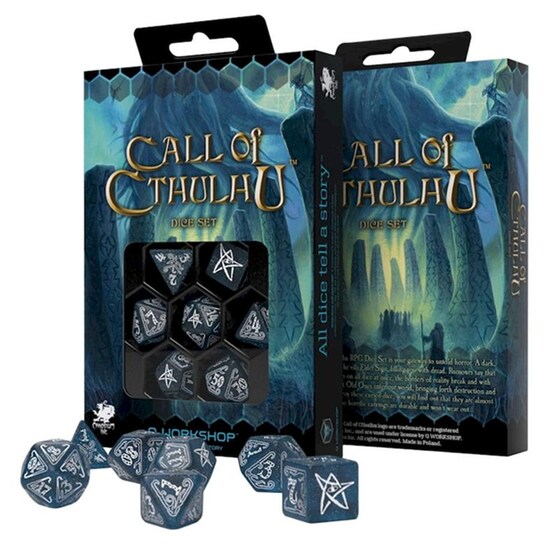 Σετ Ζάρια - Call Of Cthulhu Dice Set - Abyssal And White image 1