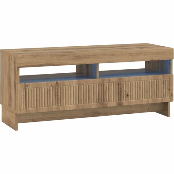 Έπιπλο Τηλεόρασης VidaXL με LED 5 τμχ 198 x 35 x 43 cm - Artisan Δρυς image 4