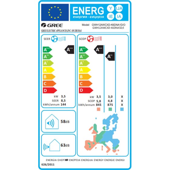 GREE Mistral GRC/GRCO-121QI/KMS-N6 Κλιματιστικό Inverter 12.000 BTU A+++/A+++ με Ιονιστή και Wi-Fi image 7