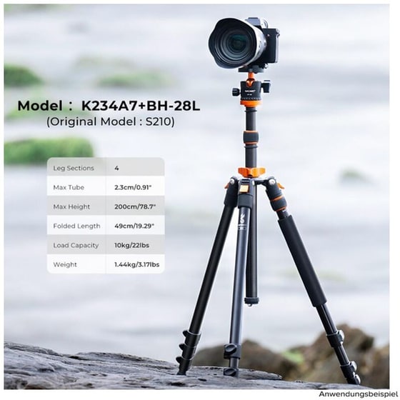 K&F Concept Sa210 Overhead Τρίποδο για Φωτογραφικές Μηχανές image 2
