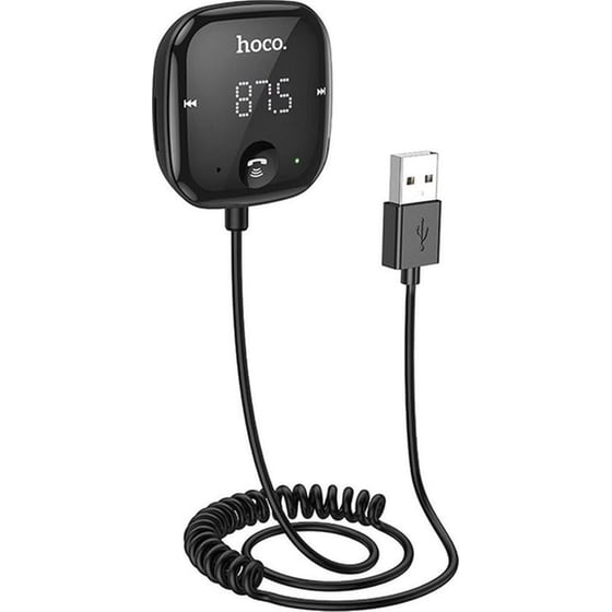 Bluetooth Fm Transmitter Hoco E65 Unity Microsd 32W + 3.5mm Jack Με Ενσωματωμένο Μικρόφωνο - Μαύρο image 0
