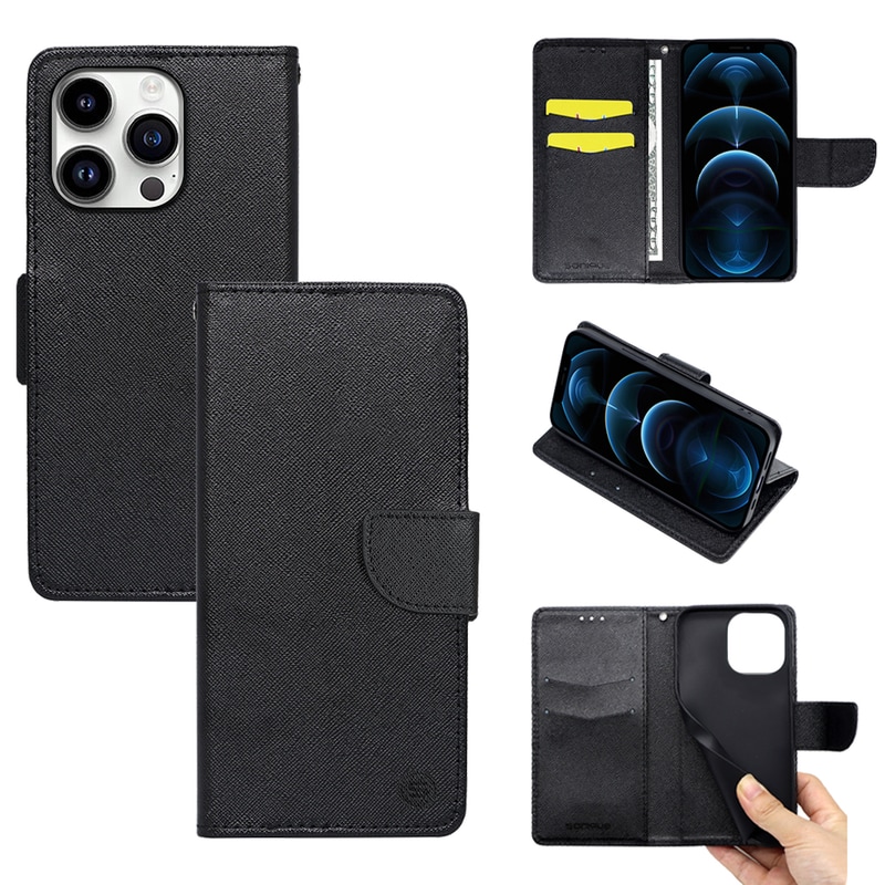 Θήκη Apple iPhone 14 Pro - Sonique Trend Book - Μαύρο