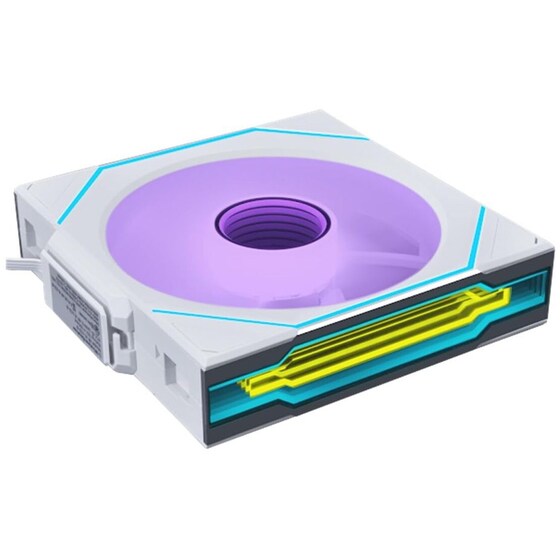 Case Fan Lian Li UNI SL-INF Wireless 120 με ARGB Φωτισμό και Σύνδεση 4-Pin PWM - Λευκό image 4