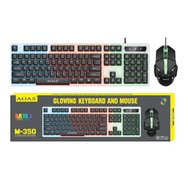 Σετ Gaming Πληκτρολόγιο με RGB φωτισμό & Ποντίκι AOAS M-350 (US)