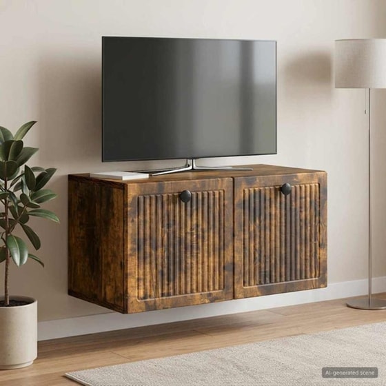 Επιτοίχιο Έπιπλο Τηλεόρασης VidaXL 59.5x31x30 cm - Γκρι Sonoma image 3