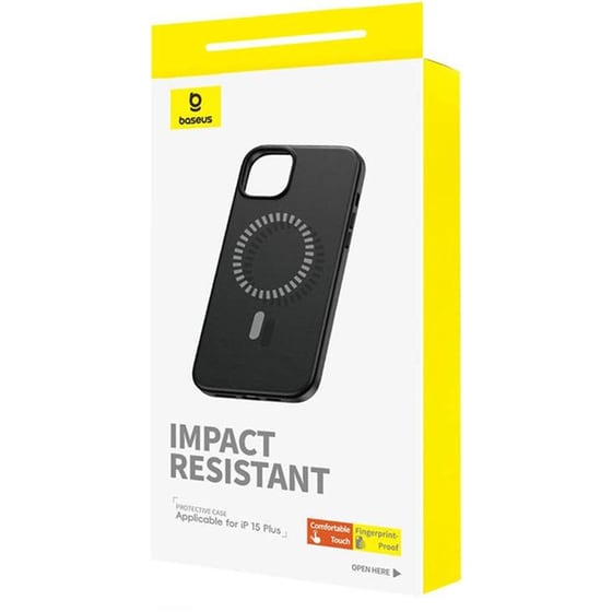 Θήκη Apple iPhone 15 Plus - Baseus Fauxther Series Case με MagSafe - Μαύρο image 2