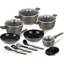 Σετ Μαγειρικά Σκεύη BERLINGER BH-7167 15 τμχ Καφέ
