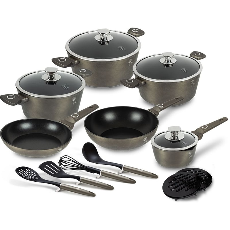 Σετ Μαγειρικά Σκεύη BERLINGER BH-7167 15 τμχ Καφέ BERLINGER HAUS