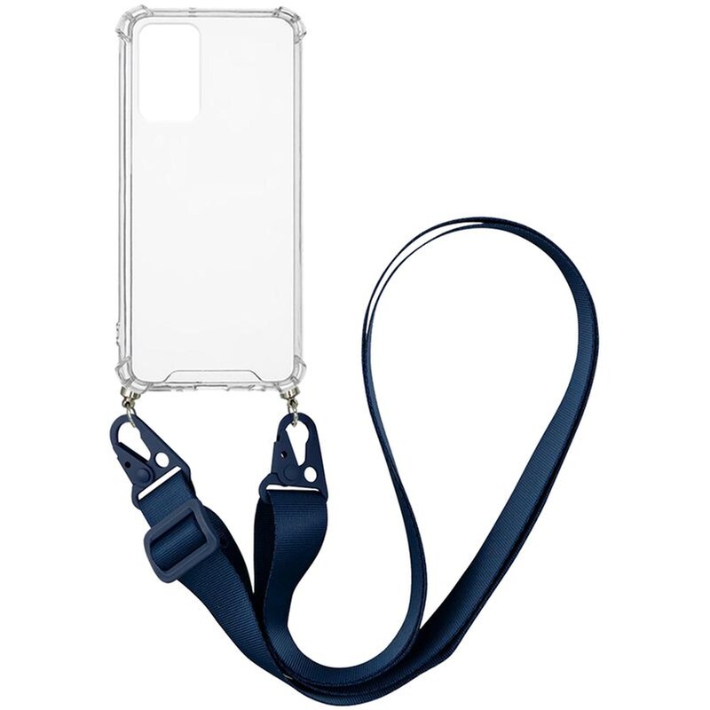 Θήκη Xiaomi Redmi Note 10 Pro - Sonique Armor Με Κορδόνι Μπλε Σκούρο - Clear