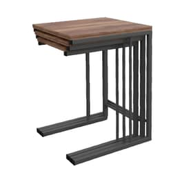 Σετ Βοηθητικά Τραπεζάκια Rea Μεταλλικά 44x40x55 cm - Μαύρα