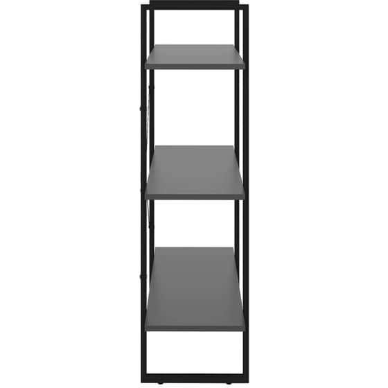 Βιβλιοθήκη VidaXL από Μοριοσανίδα 80x30x105cm - Γκρι/Μαύρο image 3