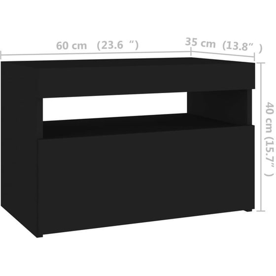 Έπιπλα Τηλεόρασης VidaXL Μοριοσανίδα 2 Τμχ 60x35x40cm - Μαύρο image 14