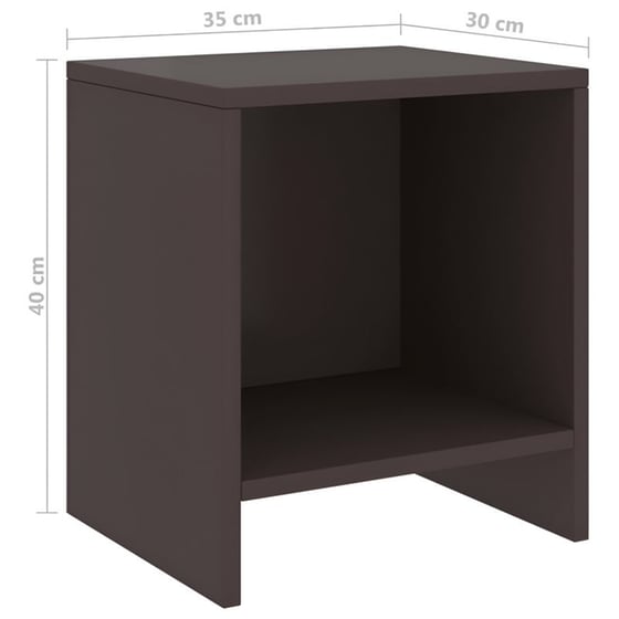 Κομοδίνο Vidaxl Από Μασίφ Ξύλο Πεύκου 2τμχ 35x30x40 cm - Σκούρο Καφέ image 6