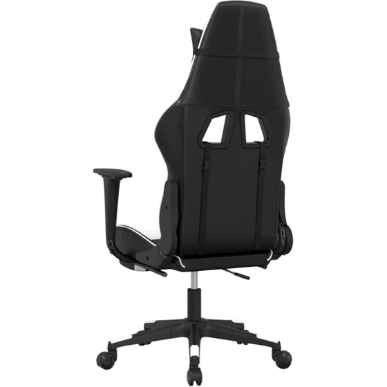 Καρέκλα Gaming VIDAXL 3143704 με Υποπόδιο από Τεχνητό Δέρμα - Μαύρο image 3