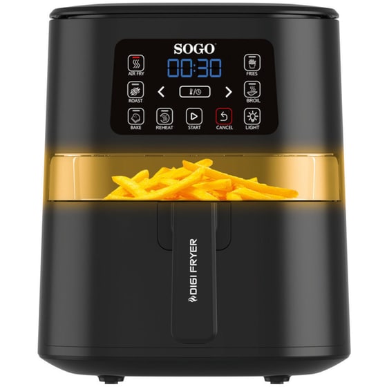 SOGO FRE-SS-10820 με Αποσπώμενο Κάδο 1600 W 4 L - Μαύρο Φριτέζα Αέρος image 0