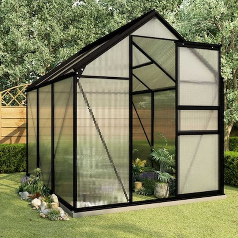 VIDAXL Vidaxl Θερμοκήπιο Με Πλαίσιο Βάσης Ανθρακί 3,61 Μ² Αλουμινίου