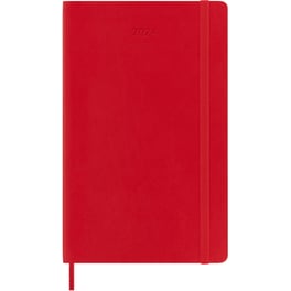 Ημερολόγιο Ημερήσιο Moleskine 2024 12M L Scar. Red Μαλακό
