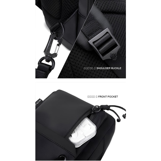 Τσαντάκι Ώμου Crossbody Arctic Hunter XΒ00526 με Θήκη Tablet 3lt - Μαύρο image 3