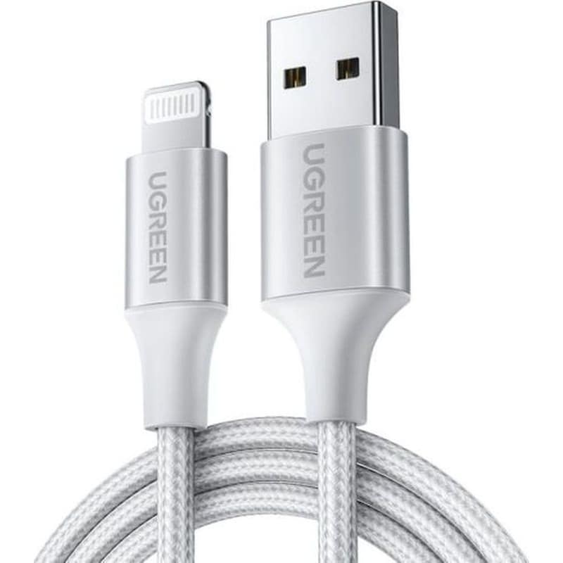 Καλώδιο Φόρτισης Ugreen Us199 MFi Certified I6 USB σε Lightning 1m - Ασημί