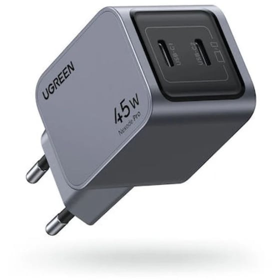 Φορτιστής Πρίζας Ugreen Nexode Pro 2x USB-C 45 W - Γκρι image 0
