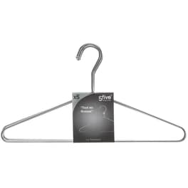 Κρεμάστρες Ρούχων Spitishop F-v από Μέταλλο 151538 40x0.3x21 cm Σετ 5 Τμχ - Ασημί