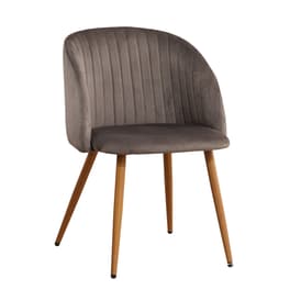 Καρέκλα Τραπεζαρίας Artelibre Kingfisher από Βελούδο 54x55x83 cm - Σκούρο  Γκρι