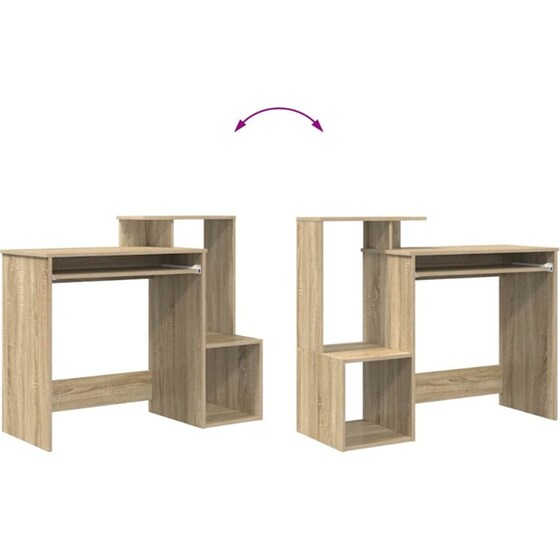 Γραφείο VidaXL από Επεξεργασμένο Ξύλο 106x41x88,5 cm - Sonoma Δρυς image 9