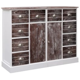 Vidaxl Μπουφές Με 10 Συρτάρια Καφέ 113 X 30 X 79 Εκ. Ξύλινος