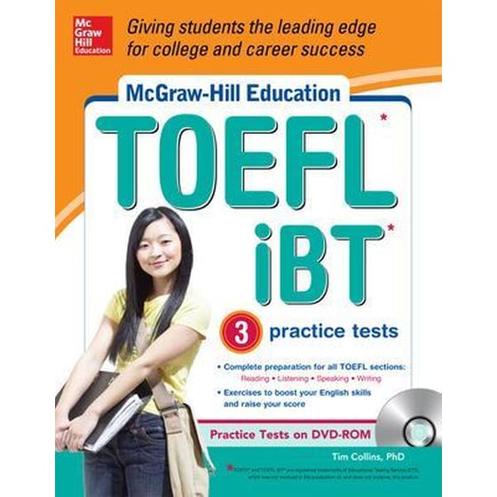 McGraw-Hill Education TOEFL iBT with 3 Practice Tests and DVD-ROM image 0