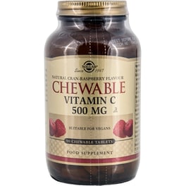 Solgar Vitamin C Chewable 500mg Βατόμουρο - 90 ταμπλέτες