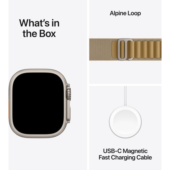 Apple Watch Ultra 2 GPS + Cellular 49mm Natural Titanium Case with Tan Alpine Loop - Small image 8