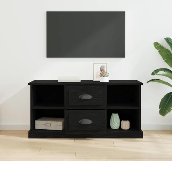 Έπιπλο Τηλεόρασης VidaXL 99,5 x 35,5 x 48 cm - Μαύρη Οξιά image 3