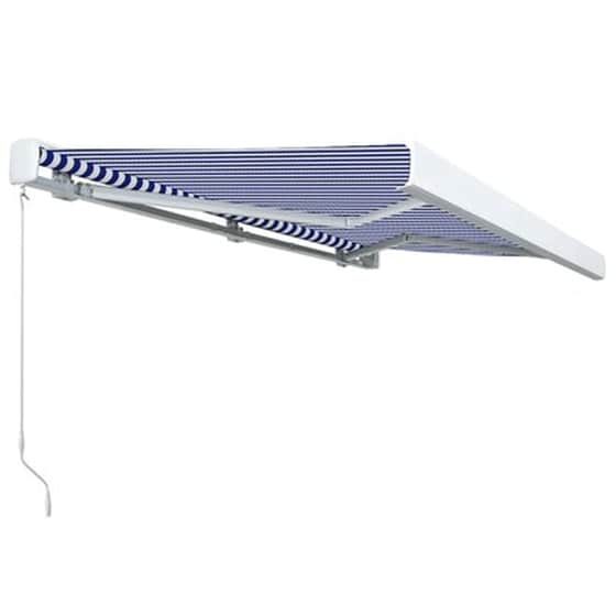 Τέντα Vidaxl Κασετίνα Χειροκίνητη 350x250cm - Λευκό/Μπλε image 3