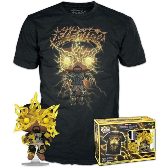 Funko Pop! & Tees - Marvel Spider-Man: No Way Home - Electro Vinyl Figure με T-Shirt (S) image 0