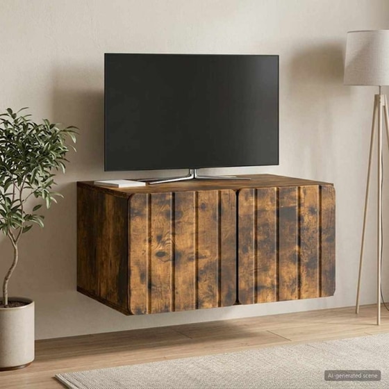 Επιτοίχιο Έπιπλο Τηλεόρασης VidaXL 59.5x41x30 cm - Καφέ Δρυς image 3