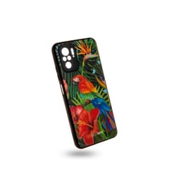 Θήκη Xiaomi Redmi Note 10 - Egoboo Case Glass TPU - Jungle Parrot