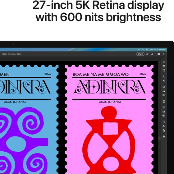 Apple Studio Display MFEW4YP/A Monitor 27'' 5K UHD Retina Flat 60Hz (Tilt-and Height-Adjustable Stand) image 2